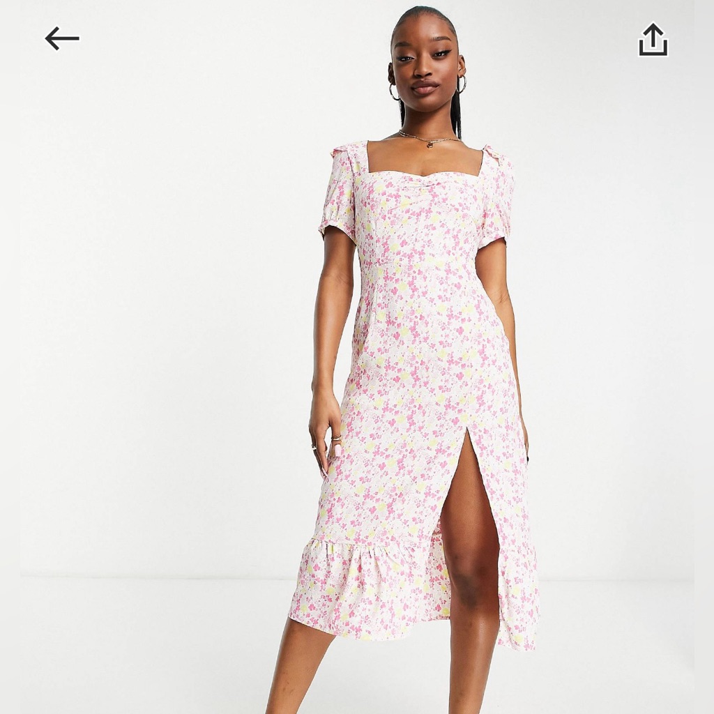 Nwt Collective The Label Midi Dress In Ditsy Floral
